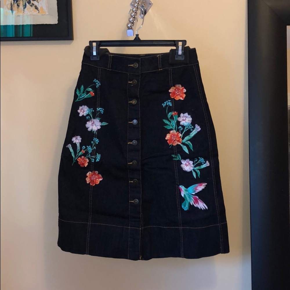 Kate Spade denim midi skirt